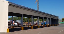 An awning to shelter metal parts