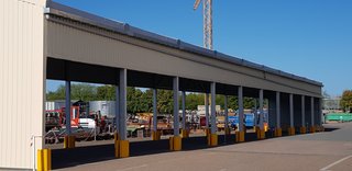 An awning to shelter metal parts