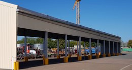 Awning to shelter parts